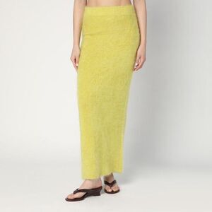 SOFT GOAT Mohair Blend Maxi Skirt Women YELLOW Skirts